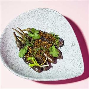 Steamed Eggplant with Sichuan Chilli Relish - Chef Recipe by Shu Liu